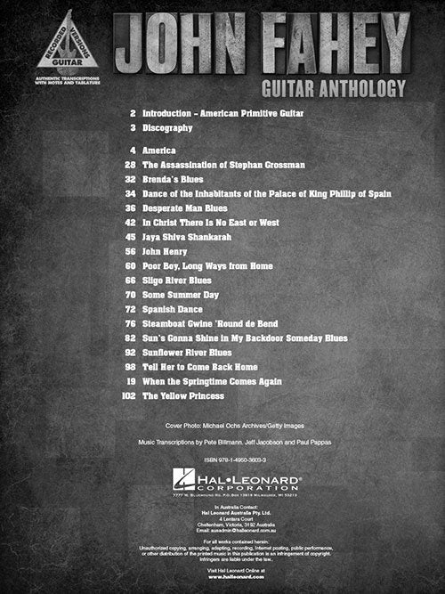 John Fahey - Guitar Anthology (HL00150257)
