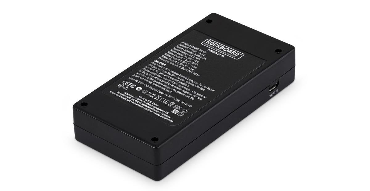 RockBoard Power LT XL (Black) - Rechargeable Effects Pedal + Mobile Power Bank