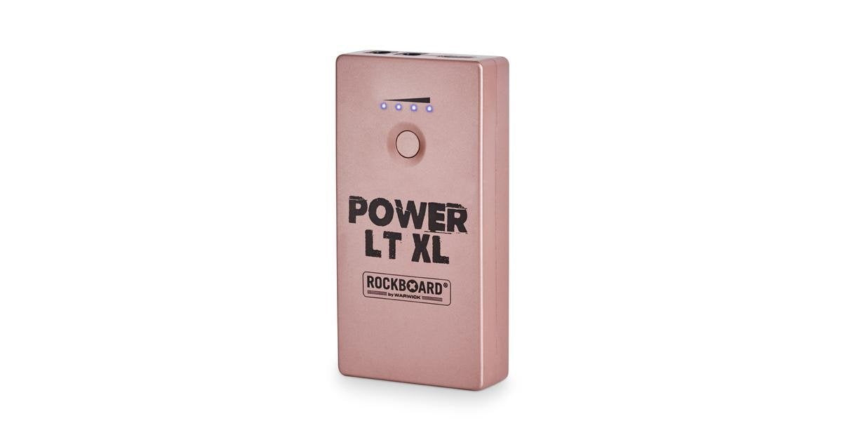RockBoard Power LT XL (Rose Gold) - Rechargeable Effects Pedal + Mobile Power Bank