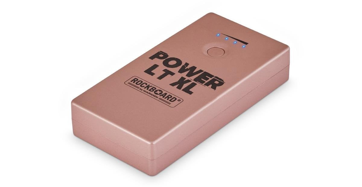 RockBoard Power LT XL (Rose Gold) - Rechargeable Effects Pedal + Mobile Power Bank