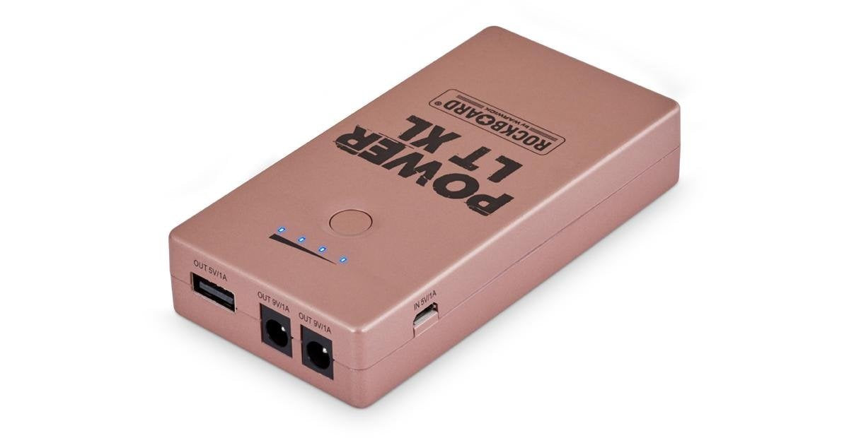 RockBoard Power LT XL (Rose Gold) - Rechargeable Effects Pedal + Mobile Power Bank