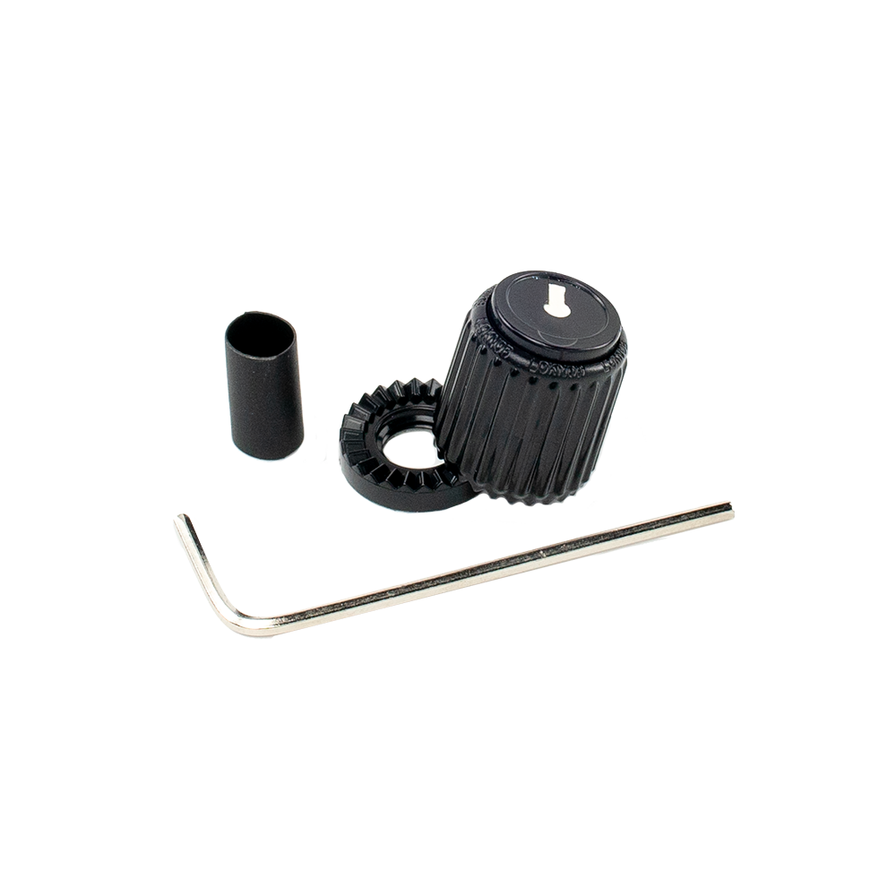 D'Addario Loknob small black plastic knob