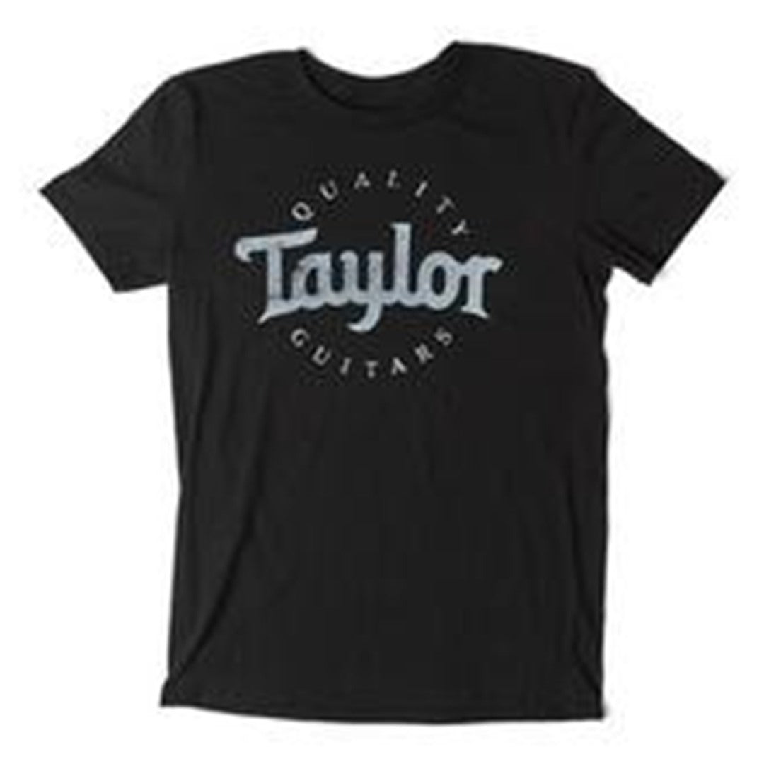 Taylor Men's Distressed Logo Tee, Black