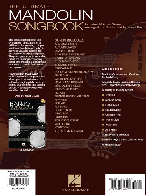 The Ultimate Mandolin Songbook 26 Favorite Songs Arranged by Janet Davis (HL00699913)